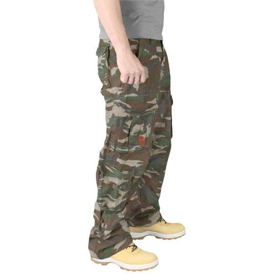 Surplus Airborne Hose im Vintage-Stil Woodland