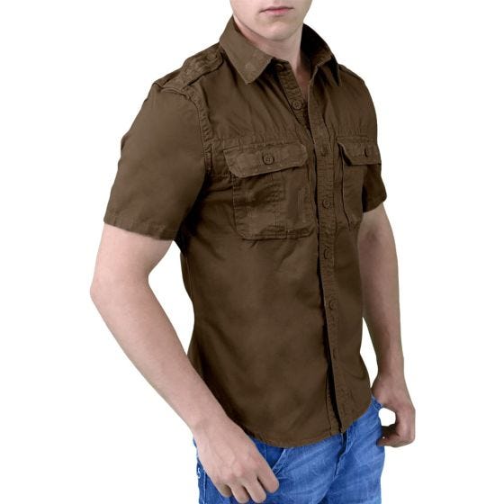 Surplus Raw Kurzarmshirt im Vintage-Stil Braun