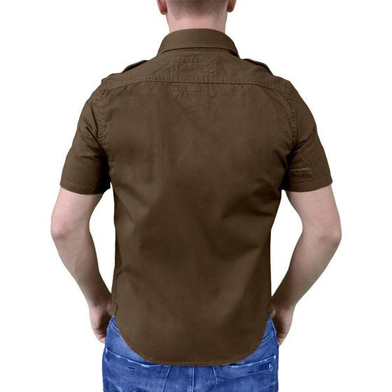 Surplus Raw Kurzarmshirt im Vintage-Stil Braun