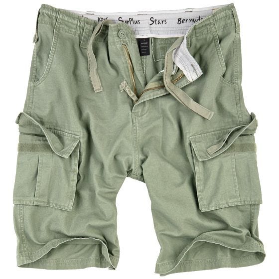 Surplus Stars Bermuda-Shorts Helles Olivgrün