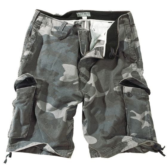 Surplus Vintage Shorts Ausgewaschenes Night Camo