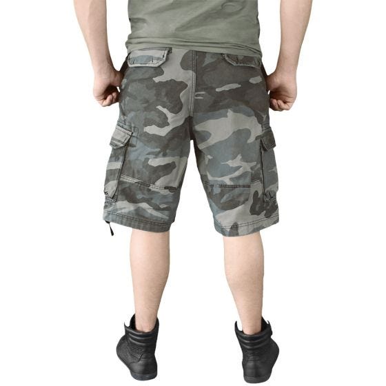 Surplus Vintage Shorts Ausgewaschenes Night Camo