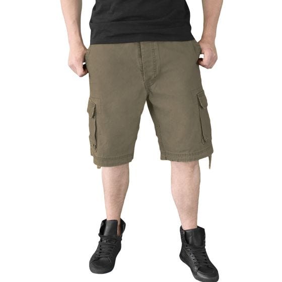Surplus Vintage Shorts Ausgewaschenes Oliv
