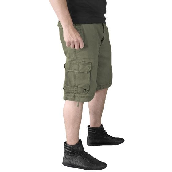 Surplus Vintage Shorts Ausgewaschenes Oliv