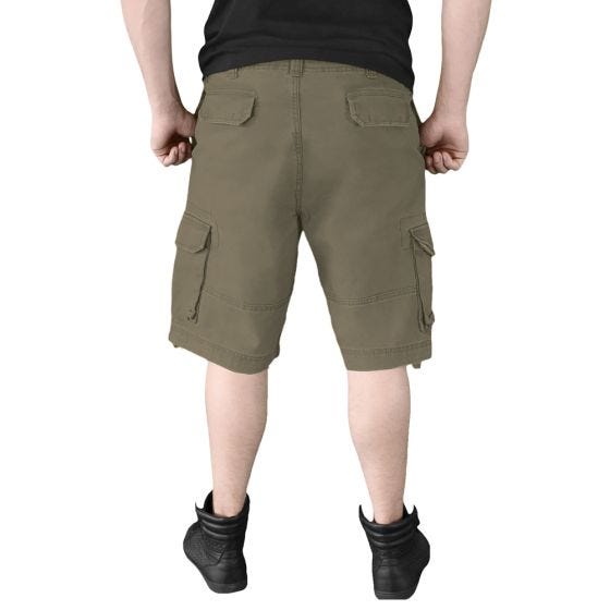 Surplus Vintage Shorts Ausgewaschenes Oliv