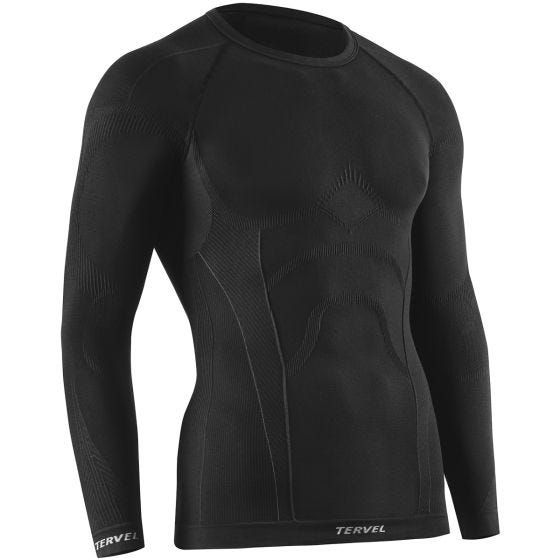 Tervel Comfortline Langärmliges Herren-Unterhemd Schwarz