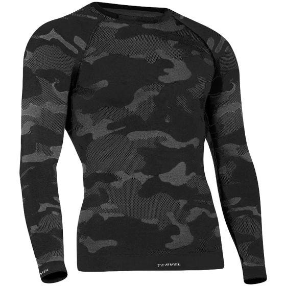 Tervel Optiline Taktisches Langarm-Shirt Schwarz/Grau
