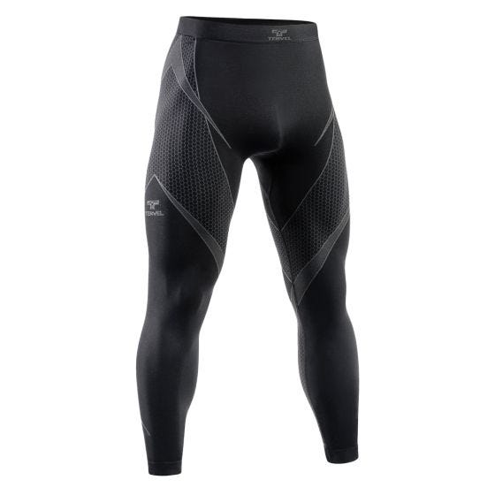 Tervel Optiline Lange Unterhose Schwarz / Grau
