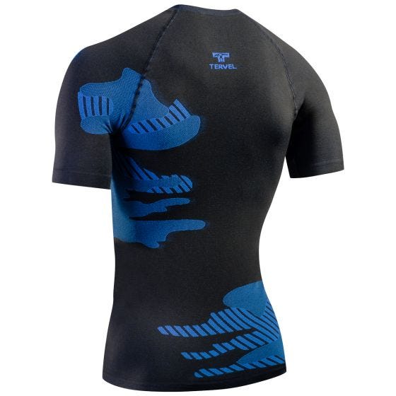 Tervel Optiline Light Kurzarm-Shirt Schwarz / Blau