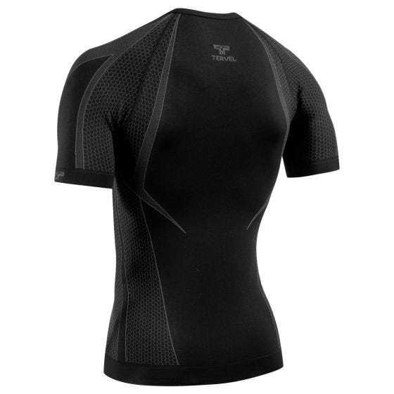 Tervel Optiline Kurzarm-Shirt Schwarz / Grau