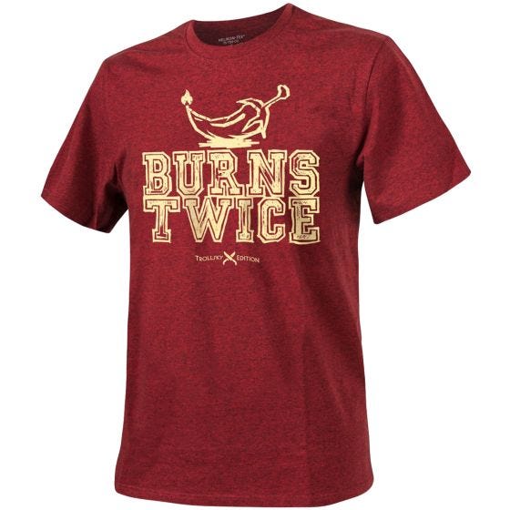 Helikon Trollsky Burns Twice T-Shirt - Melange Rot