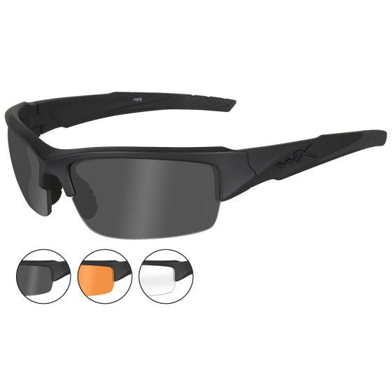 Wiley X WX Valor Schutzbrille - Gläser in Smoke Grey + Transparent + Light Rust / Gestell in Mattschwarz
