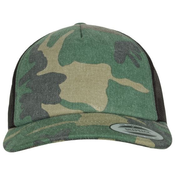 YP Camo Trucker Mütze - Woodland/Schwarz